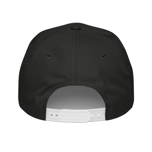 Hang Time Lacrosse - Circle logo hat back view black